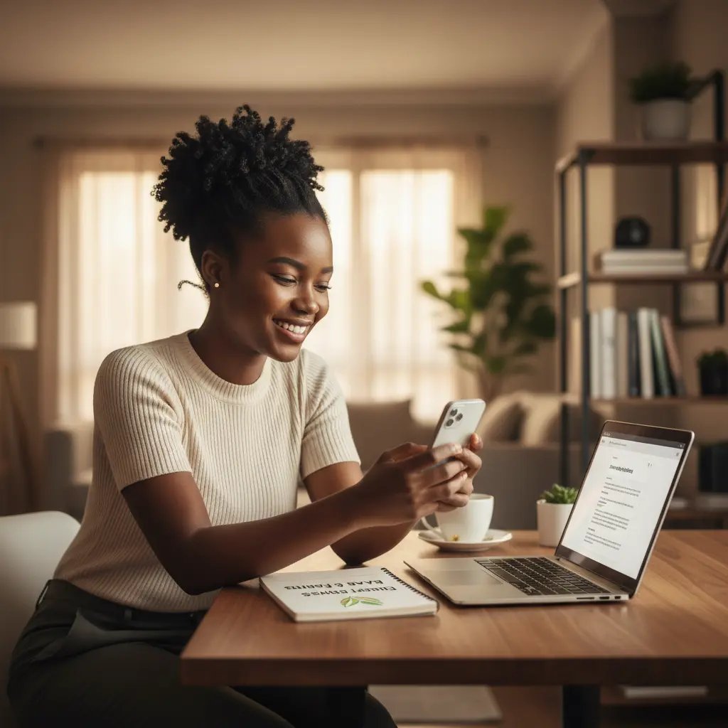 Woman applying for funeral cover online